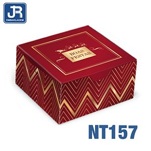 CAIXA PARA 4 DOCES 8X7,5X4CM BOAS FESTAS