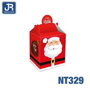 CAIXA MAGICA PARA GULOSEIMAS 10X10X12CM PAPAI NOEL