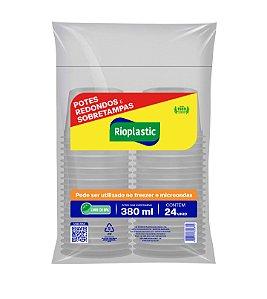 KIT 380ML POTE REDONDO SOBRETAMPA C/24 UND