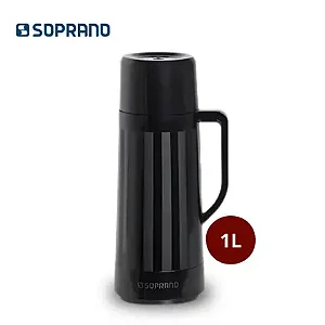 GARRAFA TERMICA TOPAZIO 1 LITRO PRETO
