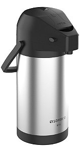 GARRAFA TERMICA EXCELENCE 2,5 LITROS INOX/PRETO
