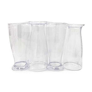 MINI TULIPA ACRILICA TRANSPARENTE 220ML C/4 UND