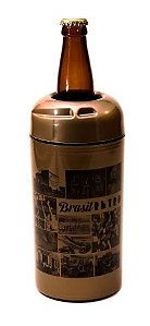 PORTA GARRAFA 600ML RETRO DOURADO