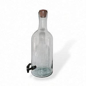 GARRAFAO CILINDRICO 10 LITROS COM TORNEIRA E ROLHA