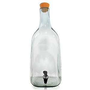 GARRAFAO QUADRADO 15 LITROS COM TORNEIRA E ROLHA