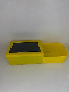 GALHETEIRO COM PORTA GUARDANAPO AMARELO