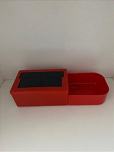 GALHETEIRO C/PORTA GUARDANAPO VERMELHO