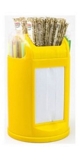 PORTA GUARDANAPO TRI-COMPACT AMARELO