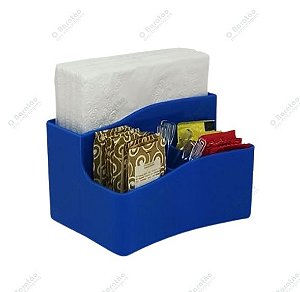 PORTA GUARDANAPO MULTI USO AZUL
