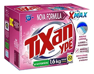 LAVA ROUPAS EM PO TIXAN YPE MACIEZ X MAX 1,6KG