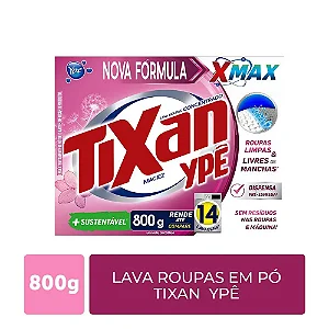 LAVA ROUPAS EM PO TIXAN YPE MACIEZ X MAX 800G - CAIXA