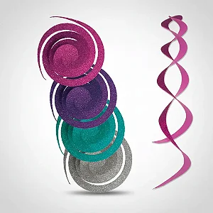 ENFEITE PENDURAR CARNAVAL MINI SERPENTINA C/4 UND 60CM