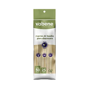 ESPETO DE BAMBU PARA CHURRASCO MELLO 25CM C/50 UNIDADES