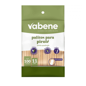 PALITO PARA PICOLE PONTA QUADRADA C/100 UND