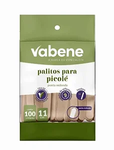PALITO PARA PICOLE PONTA REDONDA C/100 UND