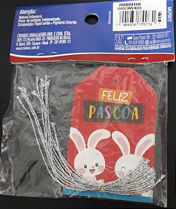 TAGS FELIZ PASCOA SURPRESA 5X8 C/12 UND