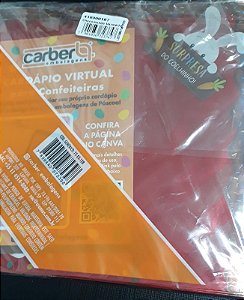 ENVELOPE METALIZADO OVO PASCOA VERMELHO 18x18 C/25 UND