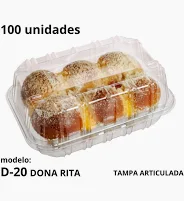 DA 20 POTE RETANGULAR COM TAMPA ARTICULA C/100 UND
