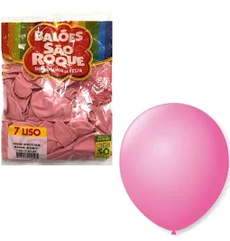 BALAO LISO 11 REDONDO ROSA BABY C/25 UND