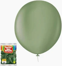BALAO LISO 16 REDONDO VERDE EUCALIPTO C/10 UND