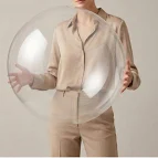 BALAO BOLHA TRANSPARENTE 90CM