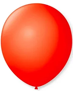 BALAO LISO 11 REDONDO VERMELHO QUENTE C/25 UNIDADES