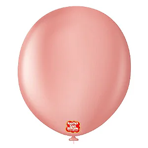 BALAO LISO 16 REDONDO ROSE C/10 UND