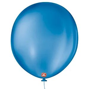 BALAO LISO 16 REDONDO AZUL TURQUESA C/10 UND