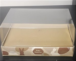 CAIXA PASCOA PARA 1 MEIO OVO 100G 14X11X6CM BRULE