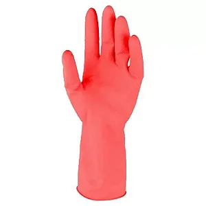 LUVA LATEX P LIMPEZA PESADA VERMELHA 1 PAR
