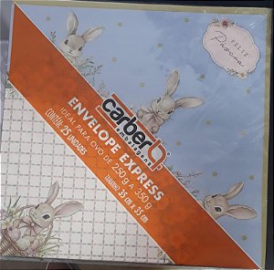 ENVELOPE PEROLADO FIORELA AZUL 35X35 C/25 UND