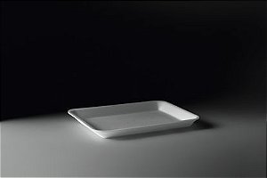 BANDEJA ISOPOR CRL003 RASA BRANCA C/100 UND