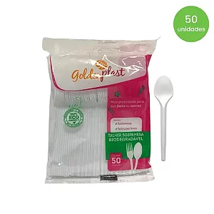 COLHER FORTE BRANCA GOLDENPLAST C/50 UND