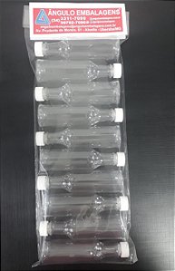 GARRAFA PLASTICA 60ML TAMPA MINIATURA BRANCA C/10 UND