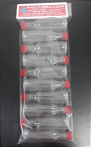 GARRAFA PLASTICA 60ML TAMPA MINIATURA VERMELHA C/10 UND