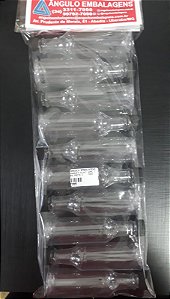 GARRAFA PLASTICA 60ML TAMPA MINIATURA PRETA C/10 UND