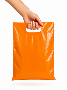 SACOLA 30X40 LARANJA ALÇA VAZADA C/50
