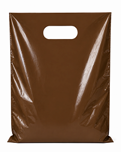SACOLA 20X30 MARROM TABACO ALÇA VAZADA C/50