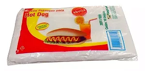 SACO PLASTICO PARA HOT DOG 20X10CM COM 100 UNIDADES