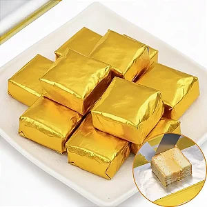 EMBALAGEM BOLO GELADO OURO BRILHANTE 20X22 C/50 UND