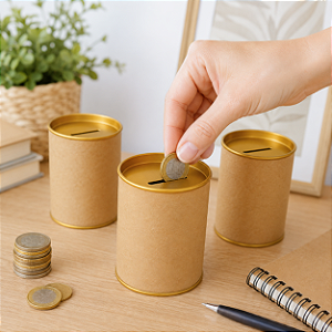 COFRE PAPELAO COM TAMPA GOLD C/6 UND