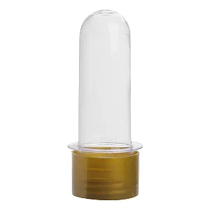 TUBETE PEQUENO COM TAMPA DOURADA C/10 UND