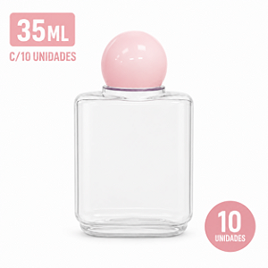 FRASCO REPARADOR COM TAMPA REDONDA ROSA BEBE 35ML C/10 UND