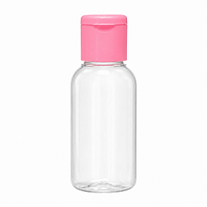 FRASCO CILINDRICO COM TAMPA FLIP TOP ROSA BEBE 30ML C/10 UNIDADES