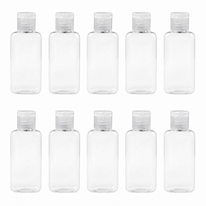 FRASCO QUADRADO COM TAMPA R18 FLIP TOP CRISTAL 42ML C/10 UNIDADES