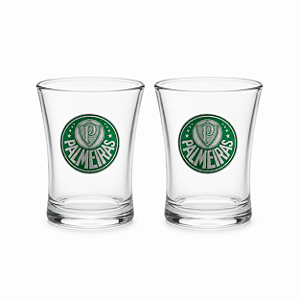 COPINHO DE VIDRO 50ML PALMEIRAS COM 2 UNIDADES