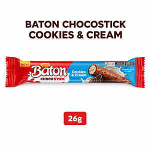 BOMBOM CHOCOSTICK BATON COOKIES & CREAM 26G