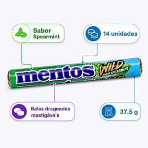 DROPS MENTOS WILD SPEARMINT C/14 UND