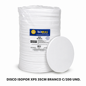 DISCO ISOPOR XPS 35CM BRANCO C/200 UND