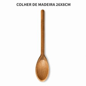 COLHER DE MADEIRA 26X8CM